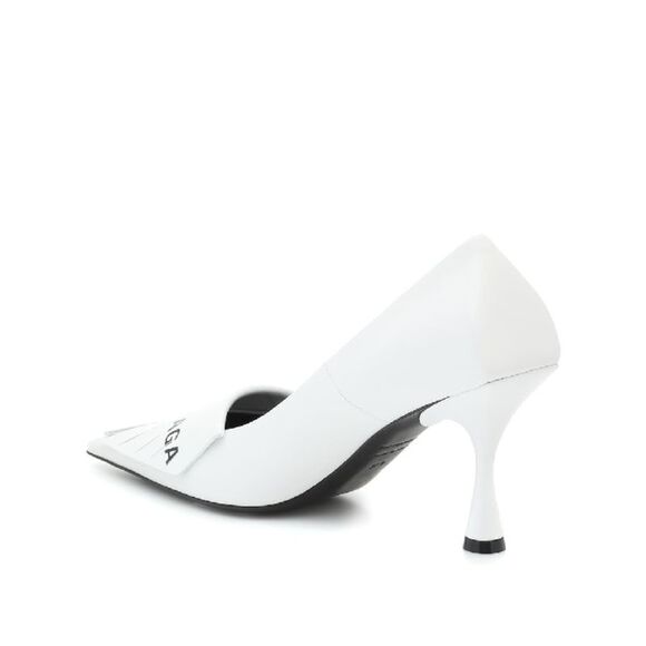 NWT BALENCIAGA Womens White Fringe Fringe Toe Slip On Leather Pumps Shoes 36 - Picture 2 of 4